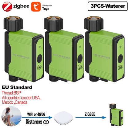 ZIGBEE WIFI Garden Watering Timer Smart Sprinkler Drip Irrigation System Built-in Water Flow Recorder Controller TUYA - ALPENZO