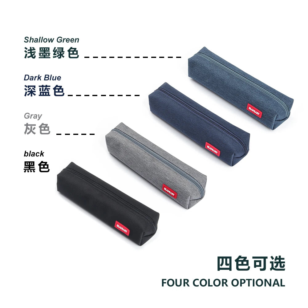 SeamiArt 1pc Small Solid Color Simple Zipper Kawai Pencil Case Mini Pen Bags Papeleria Stationery for School Office Suppliers ALPENZO