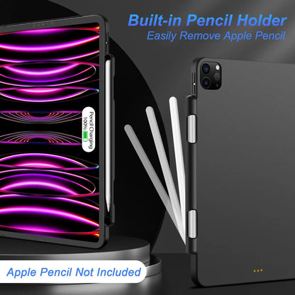 Magnetic Case for iPad Pro 11 2024 Air 4 5 iPad Pro 13 M4 12.9 6th 5th 4th 3rd Gen Magic Keyboard Compatible Case Pencil Holder - ALPENZO