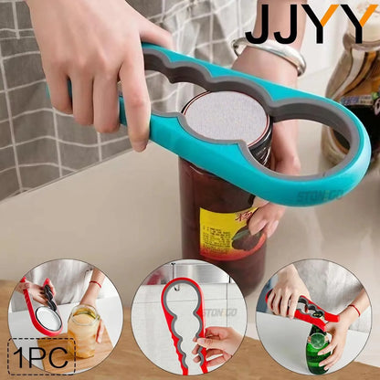 JJYY Multi-functional Home Kitchen Can Opener Non-slip Twist Bottle Opener Lid Opening Tool Kitchen Supplies - ALPENZO