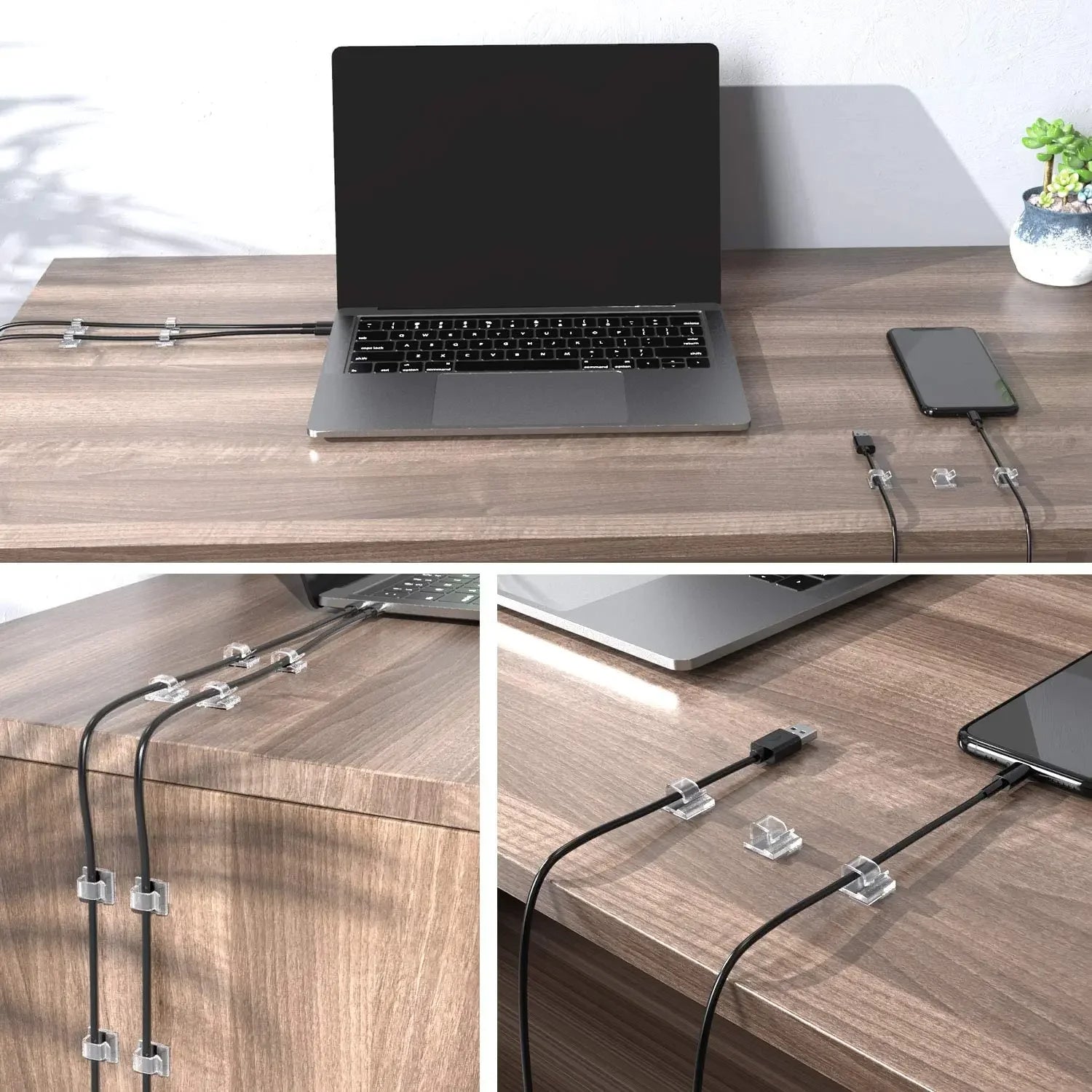 Self-adhesive Cable Holder Fixer Clips Organizer Clamp Management Adhesive For Home Office Car Clamp Wire Manager Wall Stickers - ALPENZO