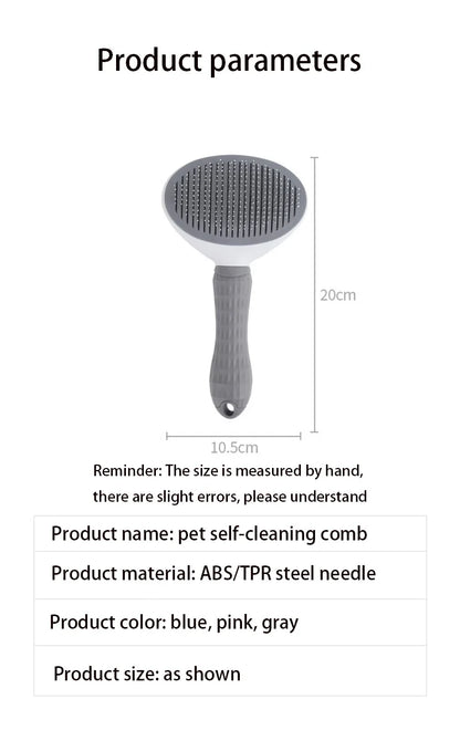 Pet Comb Stainless Steel Needle Comb Pet Dog Cleaning Brush Dog And Cat Hair Removal Floating Hair Cleaning Beauty Skin Care - ALPENZO