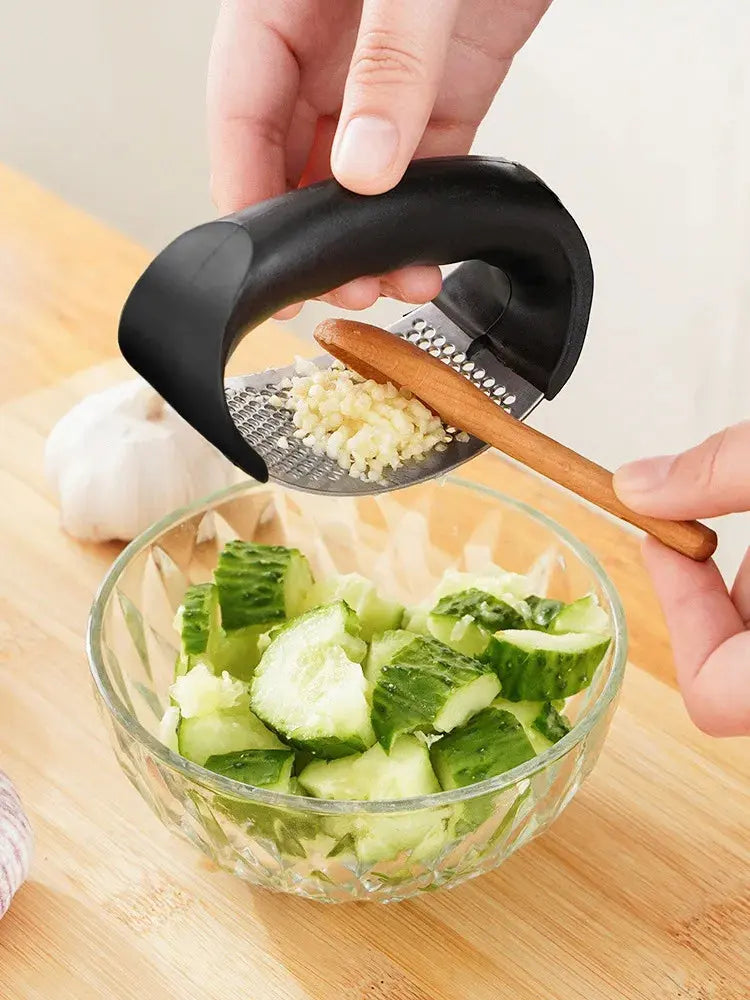 Stainless Steel Garlic Press Crusher Manual Garlic Mincer Chopping Garlic Tool Fruit Vegetable Tools Kitchen Accessories Gadget - ALPENZO