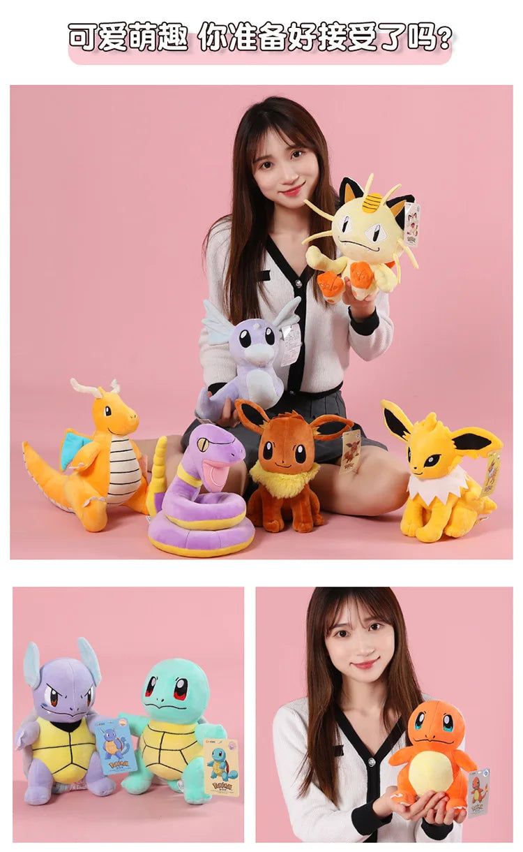 POKEMON Original Plush Toy Gengar Pikachu Charizard Genuine Plush Doll Soft Kawaii Cute Cartoon Piplup Toys for Kids Gift ALPENZO