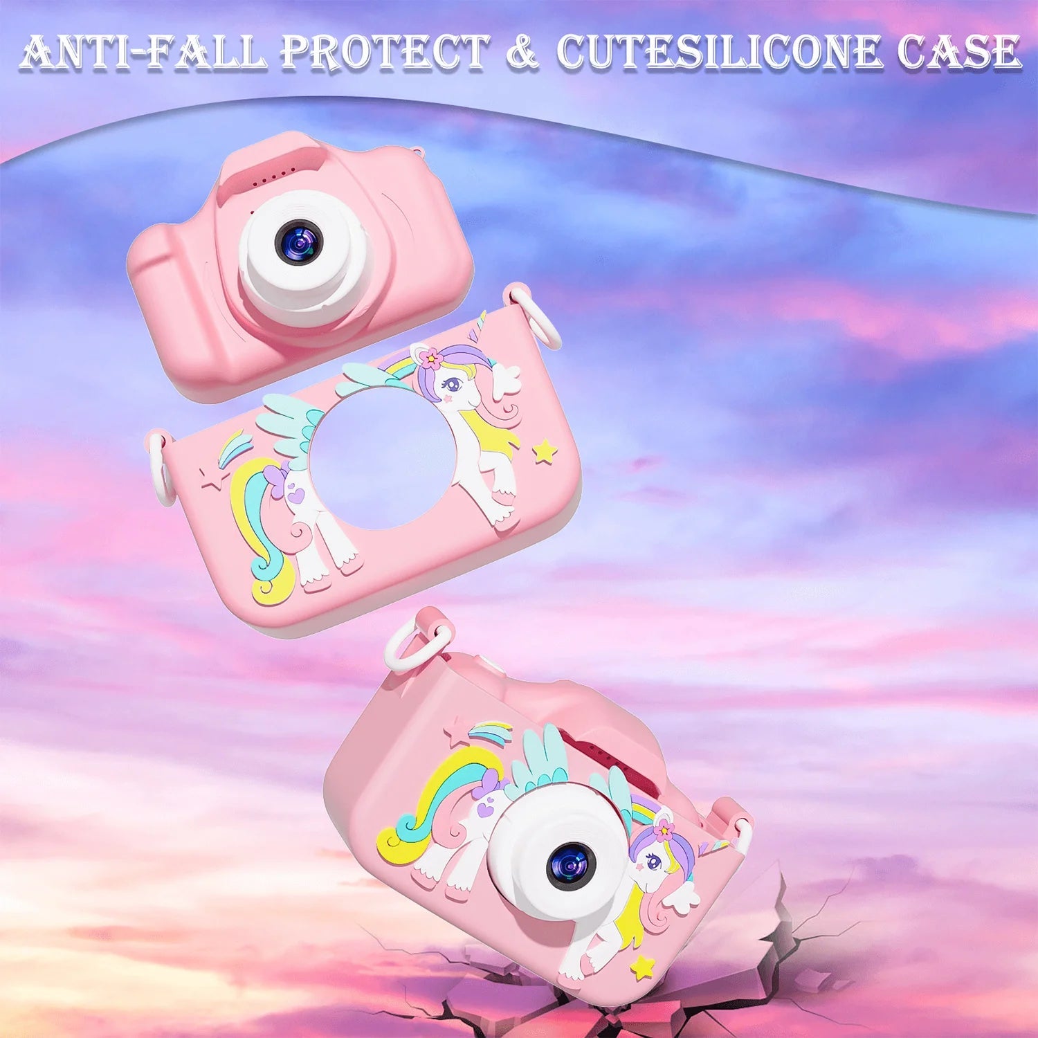 Kdis Camera Toys 1080P HD 2inch Screen Cat Mini Digital Camera for Girls Boys Children Chirtmas Birthday Gift Toys ALPENZO