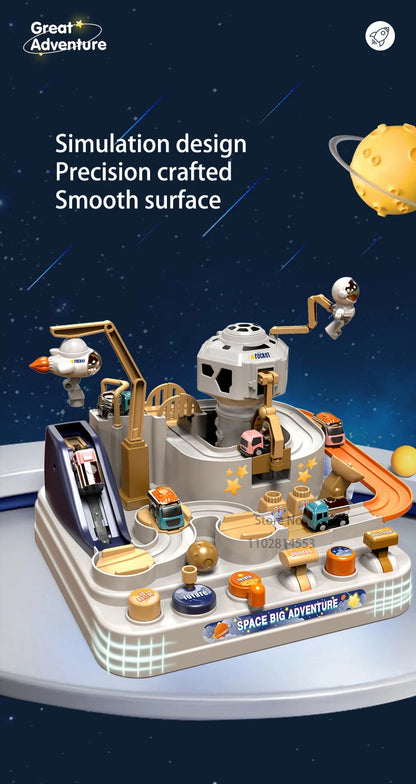 Racing Rail Car Model Space Aerospace Animals Educational Toys Children Train Track Adventure Brain Mechanical Interactive Game ALPENZO