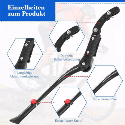 Bicycle Stand Foot Support Universal Bicycle Stand Stable Non slip Side Stand Aluminum Alloy Bicycle Stand 2 Style Selection