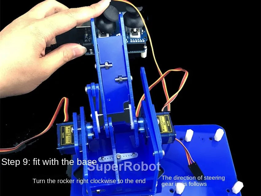 SG90 MG90S 4 Dof Unassembly Acrylic Mechanical Robot Manipulator Claw Kit For Arduino Robot Arm STEAM Kit Programming Robot Arm ALPENZO