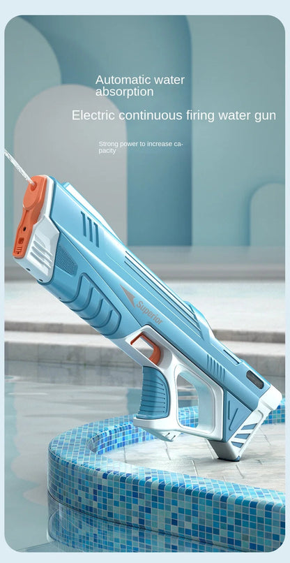 43cm Full Electric Automatic Water Storage Gun Toys Portable Children Summer Beach Outdoor Fight Fantasy Toys for Boys Kids Game ALPENZO