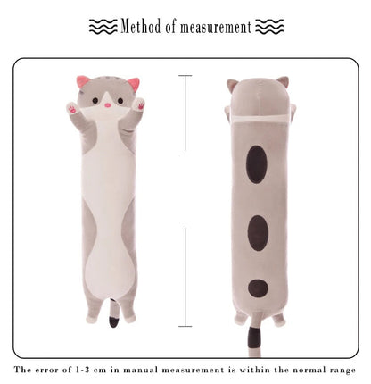 50-70cm Long Cat Plush Toys Cute Animal Cat Creative Long Soft Toys Office Break Nap Sleeping Pillow Stuffed Gift Doll For Kids ALPENZO
