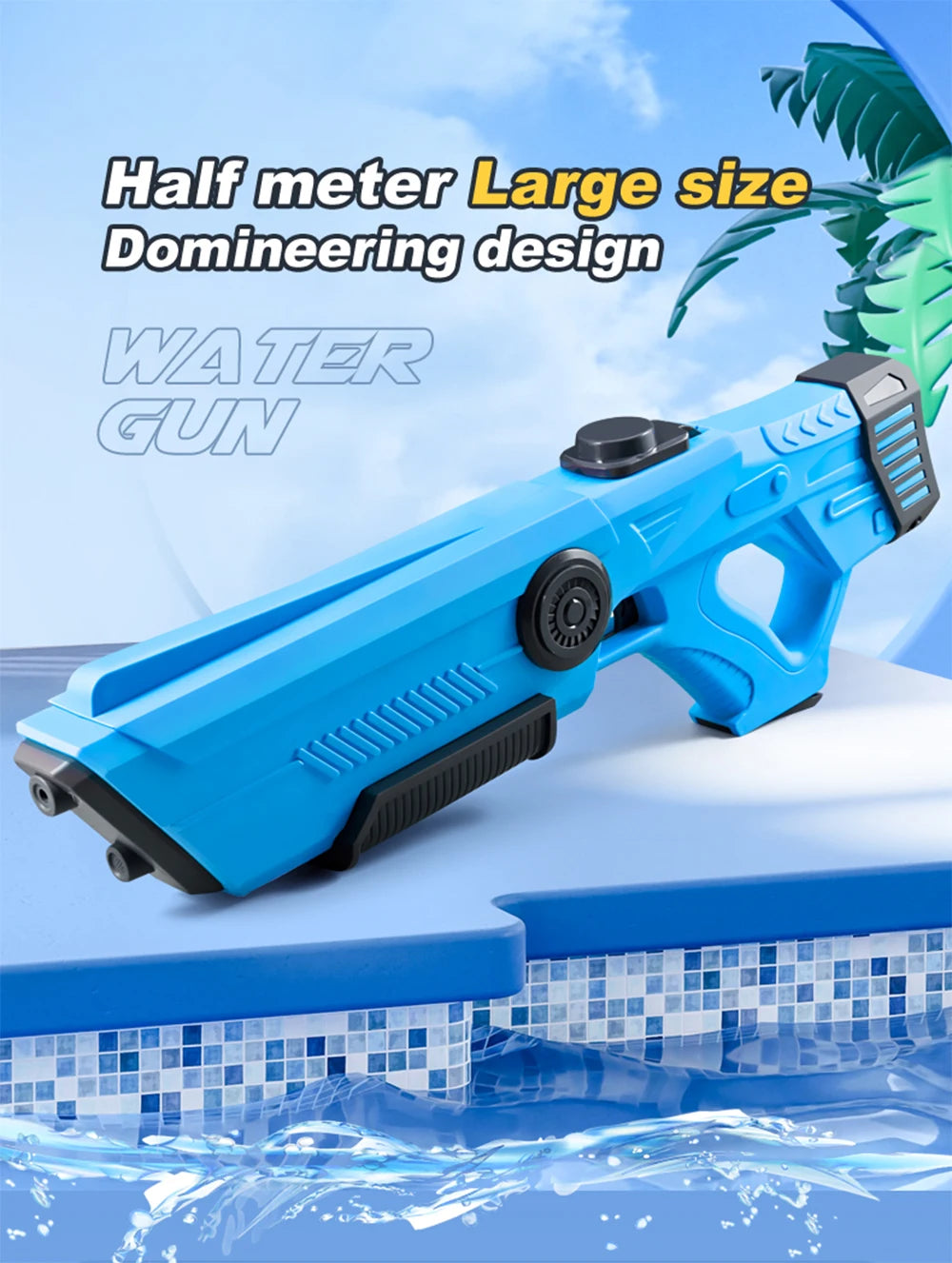 Electric Automatic Water Storage Gun Toys Portable Children Summer Beach Outdoor Fight Fantasy Spray Gun Toys Boy Kid Adult Game ALPENZO