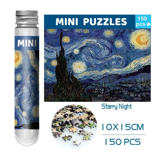 150pcs Test Tube Jigsaw Puzzle World Famous Painting Van Gogh The Starry Night Christmas Gift ALPENZO