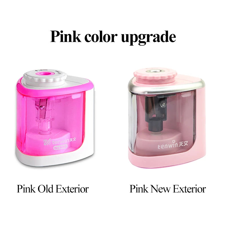 Tenwin Electric/Manual 2 in 1 Pencil Portable Sharpener Safe Student Helical Steel Blade Kids Adults Auto Pencil Sharpener 8005 ALPENZO