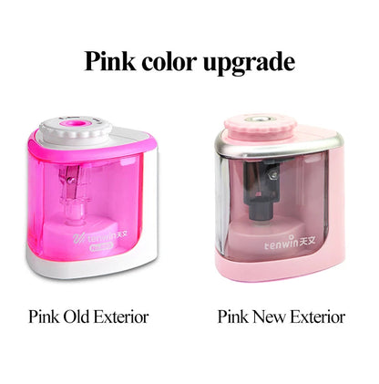 Tenwin Electric/Manual 2 in 1 Pencil Portable Sharpener Safe Student Helical Steel Blade Kids Adults Auto Pencil Sharpener 8005 ALPENZO
