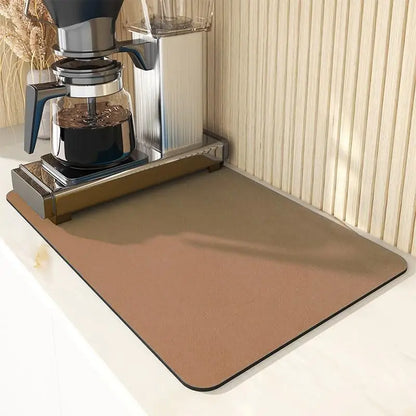 VIKAMA Kitchen tableware diatomaceous earth impermeable drainage mat heat insulation non-slip bathroom doormat home decoration - ALPENZO