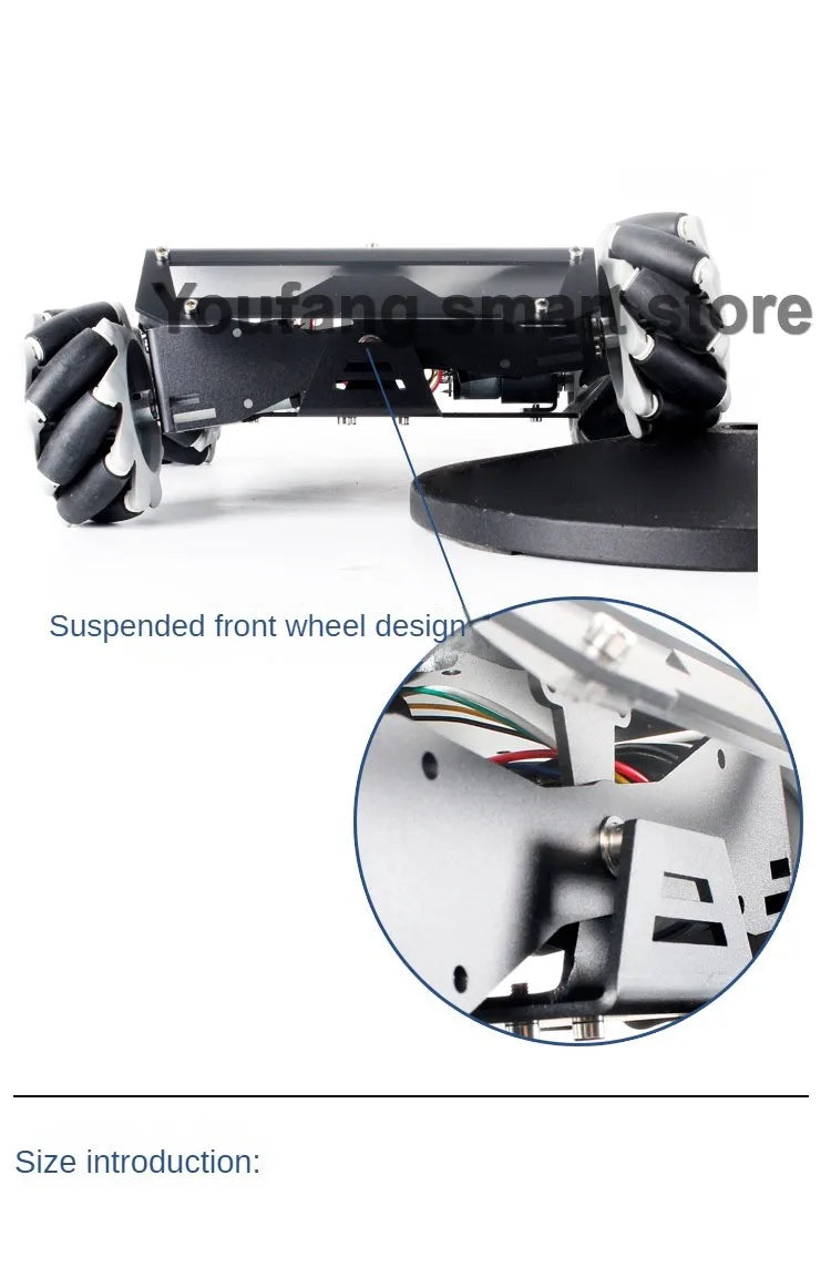 25Kg Load RC Tank V3 Mecanum Wheel Robot Car For Arduino Robot DIY Kit with Encoder Motor and Ps2 Handle Programmable robot Kit ALPENZO