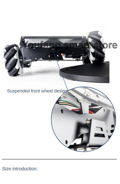 25Kg Load RC Tank V3 Mecanum Wheel Robot Car For Arduino Robot DIY Kit with Encoder Motor and Ps2 Handle Programmable robot Kit ALPENZO