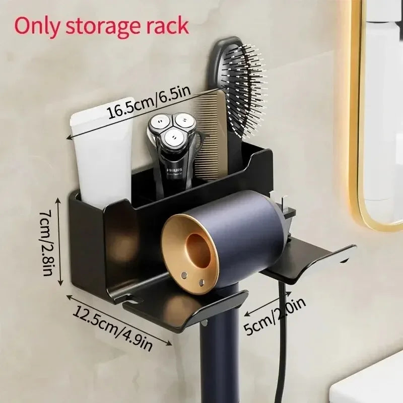 1 Pcs Hair Dryer Holder Wall Dryer Cradle Straightener Stand Hairdryer Organizer Box Plastic Hair Dryer Stand Bathroom Organizer - ALPENZO