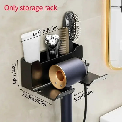 1 Pcs Hair Dryer Holder Wall Dryer Cradle Straightener Stand Hairdryer Organizer Box Plastic Hair Dryer Stand Bathroom Organizer - ALPENZO