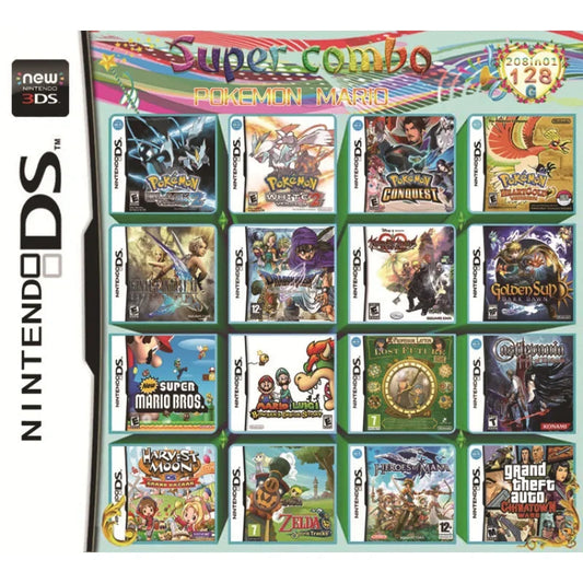 Factory Direct 3DS NDS 208 IN1 Game Card Combo Card 510 IN1 NDS Combo Card NDS Cassette 482 IN1 23 IN1 Classic Game Gift ALPENZO