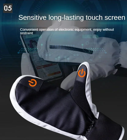 New 2025 Men Women Winter Touch Screen Waterproof Windproof Thermal Thick Snowboarding Snow Gloves Snowmobile Skiing Mittens