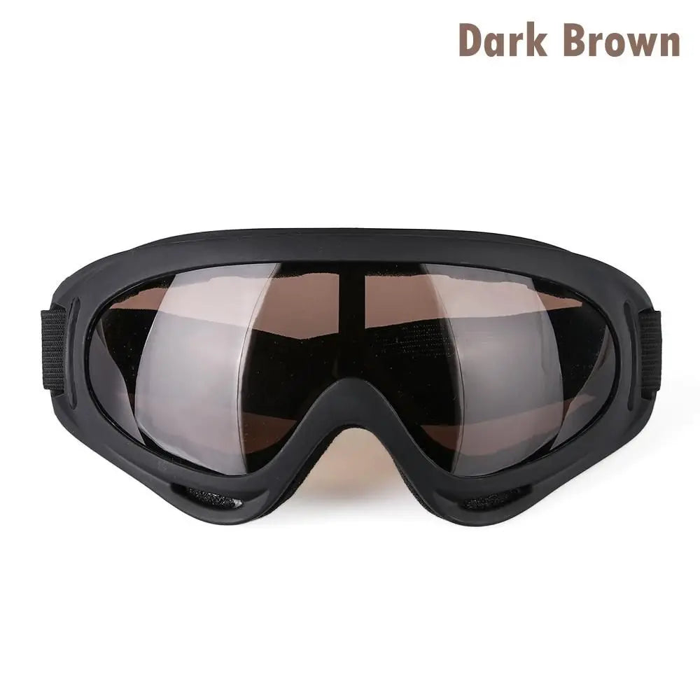 DIZETION 1Pc Winter Windproof Skiing Glasses Goggles Outdoor Sports Eyewear Glasses Ski Dustproof Cycling Lens Frame Sunglasses