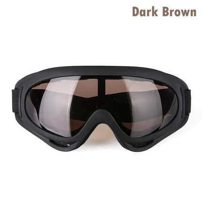 DIZETION 1Pc Winter Windproof Skiing Glasses Goggles Outdoor Sports Eyewear Glasses Ski Dustproof Cycling Lens Frame Sunglasses