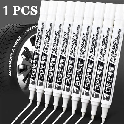 White Marker Pens set 2.0mm Oily Waterproof White Gel Pen DIY Graffiti Sketching Marker Stationery Writing School Supplies brush ALPENZO
