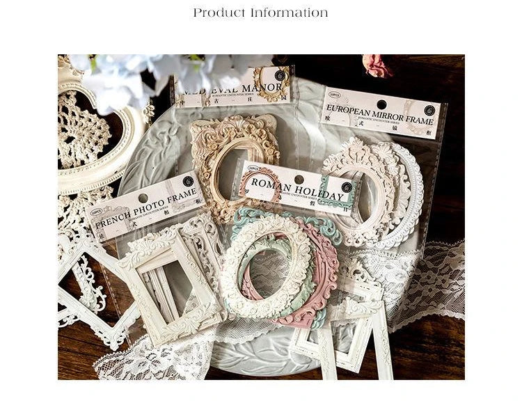 Mr.Paper 10 Sheets/Set, Hollow Relief Design Cardstock, European Architectural Modeling, Retro Style, DIY Creative Materials ALPENZO