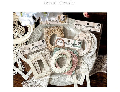 Mr.Paper 10 Sheets/Set, Hollow Relief Design Cardstock, European Architectural Modeling, Retro Style, DIY Creative Materials ALPENZO