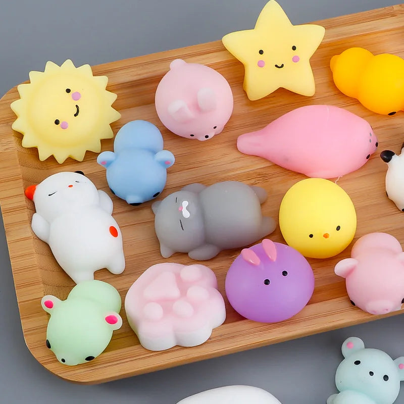 50-5PCS Mochi Squishies Kawaii Anima Squishy Toys For Kids Antistress Ball Squeeze Party Favors Stress Relief Toys For Birthday ALPENZO