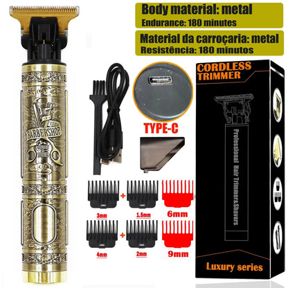 OHS Electric Hair Clipper Professional USB Cordless Clipper Professional Beard Trimmer Haircut Grooming Kit Hair Cutting Machine - ALPENZO