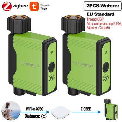 ZIGBEE WIFI Garden Watering Timer Smart Sprinkler Drip Irrigation System Built-in Water Flow Recorder Controller TUYA - ALPENZO