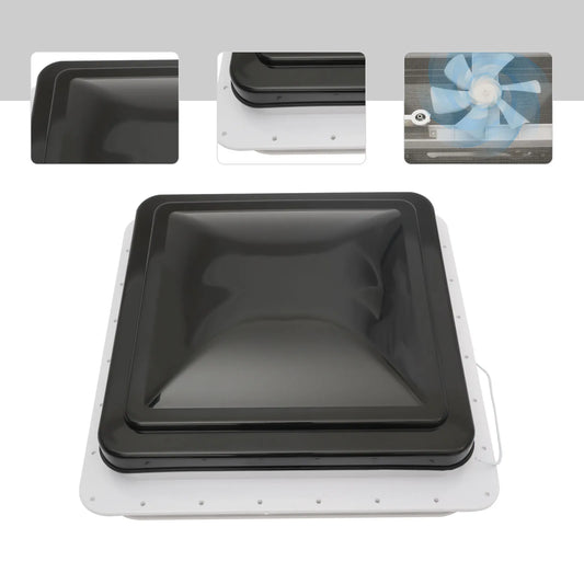 Roof Vent Fan Camper Van Motorhome RV Caravan Skylight Vent 42cmx42cm Dustproof - ALPENZO
