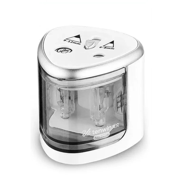 Tenwin New Two-hole Electric Automatic Pencil Sharpener Switch Pencil Sharpener Home Office School Supplies Stationery Art ALPENZO
