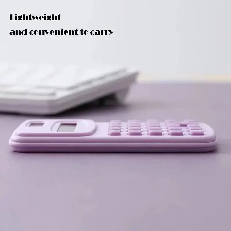 Small Solar Calculator Portable Calculator Cute 8 Digits LCD Electronic Calculator Home Office Primary School Teaching Supplies ALPENZO