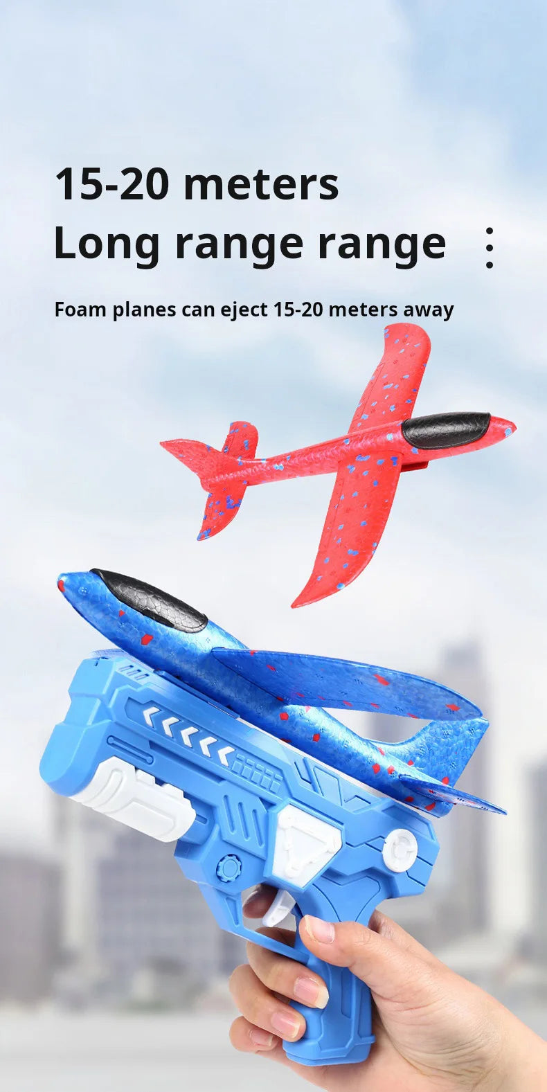 Children's Foam Ejection Aircraft Toys Parent-Child Interaction Outdoor Foam Aircraft Park ALPENZO
