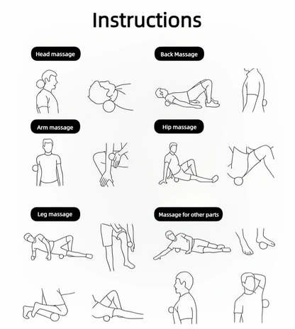 Yoga Peanut Balls Body Massage Fascia Ball Suit Foam Block High Density Muscle Relaxation Lacrosse Exercise Fitness Relieve Pain