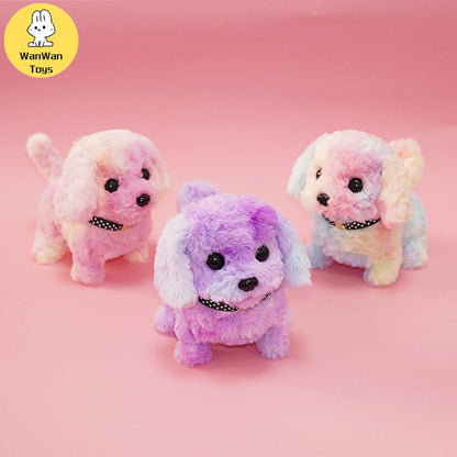 Plush Electric Puppy Simulation Pet Dog Can Walk Teddy Dog Golden Retriever Bichon Frize Dog Children Can Bark Run And Rock ALPENZO