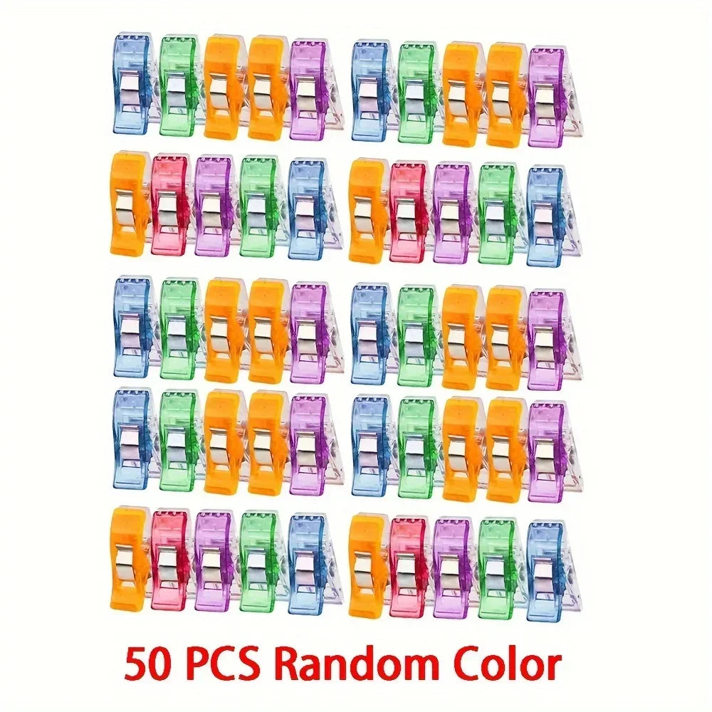 10-100PCS Sewing Clips Colorful Multipurpose Plastic Craft Crocheting Knitting Safety Securing Clothing Clips Binding Clips - ALPENZO