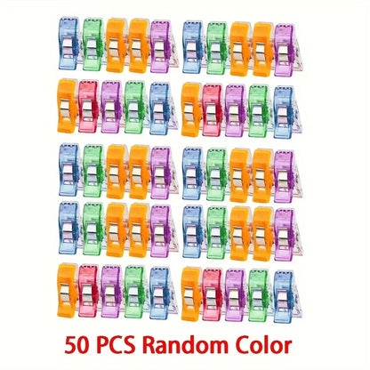 10-100PCS Sewing Clips Colorful Multipurpose Plastic Craft Crocheting Knitting Safety Securing Clothing Clips Binding Clips - ALPENZO