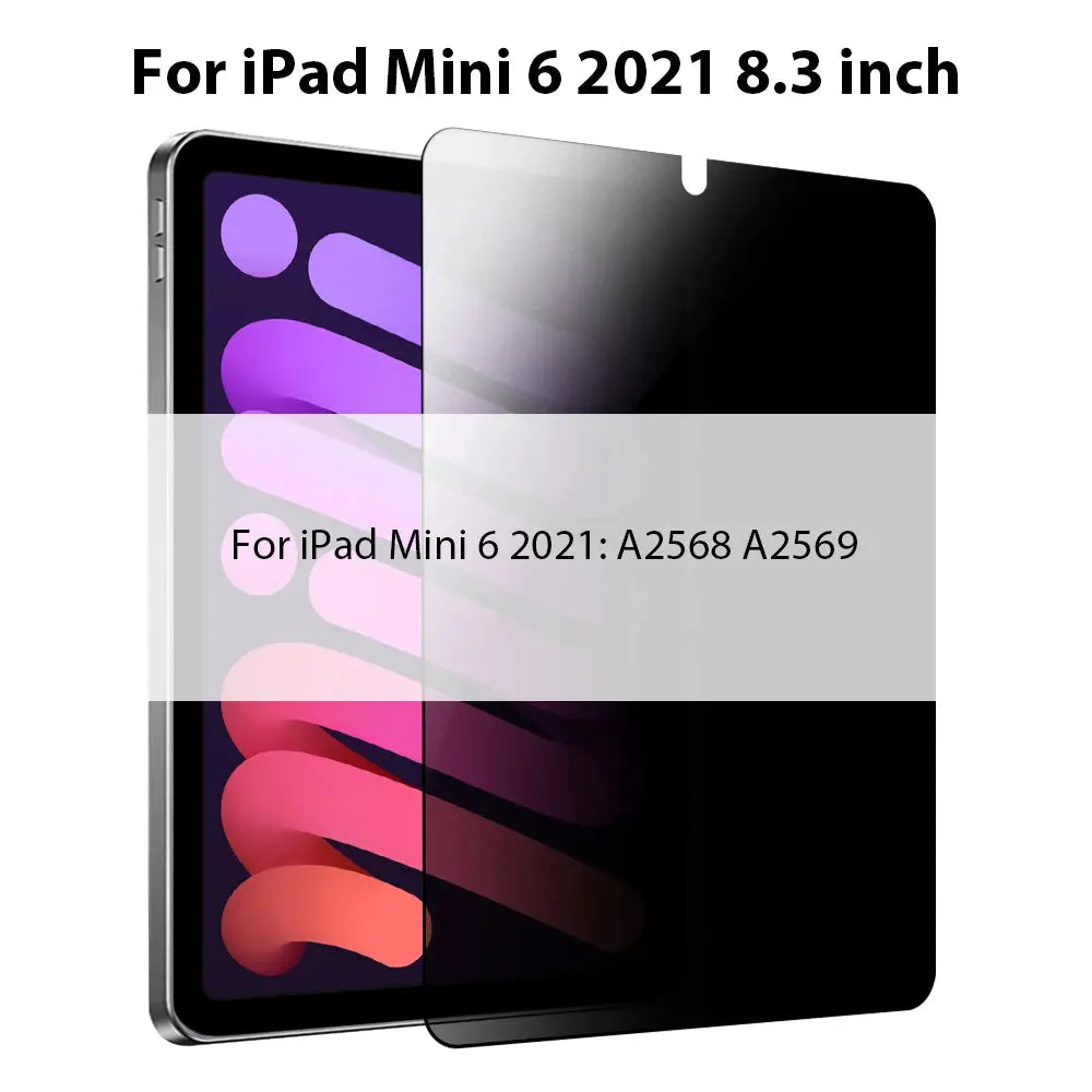 Privacy Glass For iPad Pro 12.9 12 9 11 6th 9th 10th 10 Gen Screen Protector For iPad Air 5 4 7th 8th 10.2 Mini 6 Anti-peep Film - ALPENZO