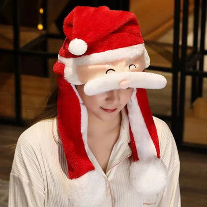 Cartoon Bunny Ear Move Hat Jumping up Toys Rabbit Girls Animal Plush Costume Cosplay Cap Kids Party for Adult Funny Anime Hat ALPENZO
