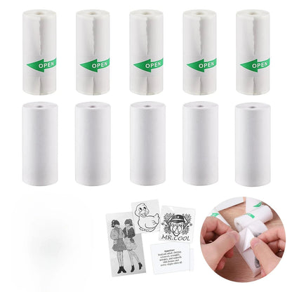 Thermal Printer Paper Rolls for Mini 10 Rolls 2.2in x 19ft  Pocket Printer White Colors Sticky Receipt Paper Rolls POS Papers ALPENZO