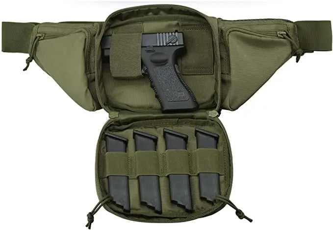 Molle Gun Holster Fanny Pack Fits Glock K Ruger S&W M&amp P Shield Taurus Sig Sauer Springfield Beretta Kimber Walther