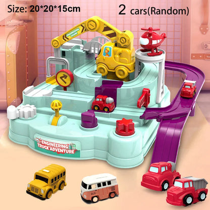 Racing Rail Car Model Space Aerospace Animals Educational Toys Children Train Track Adventure Brain Mechanical Interactive Game ALPENZO
