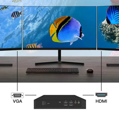 TexHoo Mini PC Computer Intel Core i7 i5 Processador ITX Windows 10 Pro Thin Client Industry COM SSD Bluetooth WIFI Brand New - ALPENZO