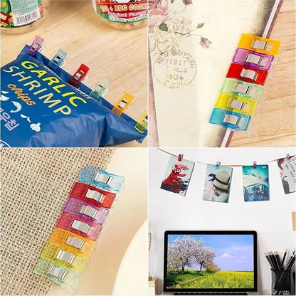 Sewing Clips Colorful Clips Multipurpose Plastic Craft Crocheting Knitting Safety Clothing Clips Color Binding Clips Paper - ALPENZO
