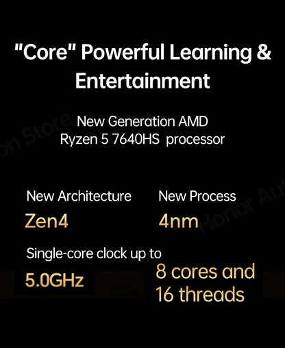 Honor Laptop X16 2024, Ryzen 5 7640HS,16GB 512GB,AMD Radeon 760M, 16 Inch, IPS 45%NTSC 60Hz, Win11 - ALPENZO