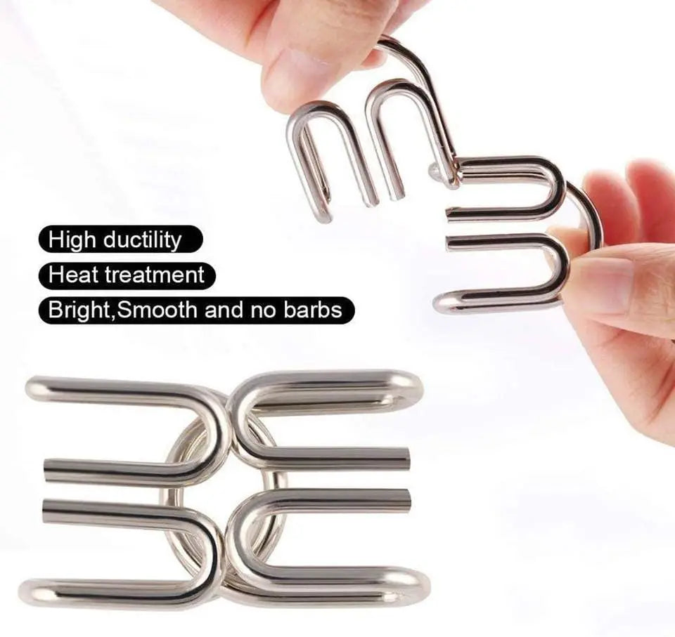 8 Pcs Jiulian Series Metal Kids Educational Toys Intelligence Buckle Sets Unlock Decompression Toys ALPENZO